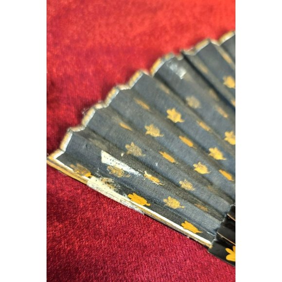 Spanish Hand Fans Lace and Paper, Painted and Decorative Vintage Set of 3 CT336 - Picture 11 of 16